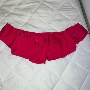 Pink off the shoulder bikini top